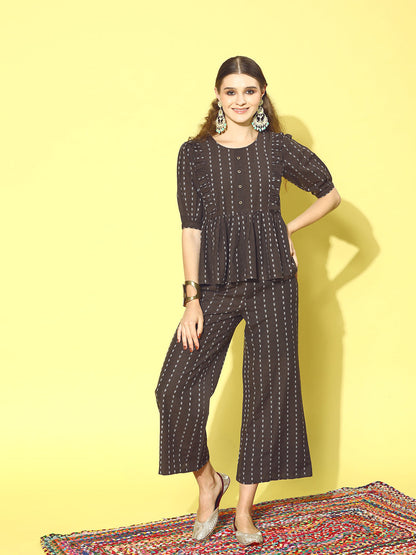 Self Design Cotton Blend Co-Ords Set (Pre-Order)