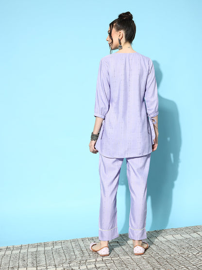 Self Design Rayon Blend Co-Ords Set (Pre-Order)