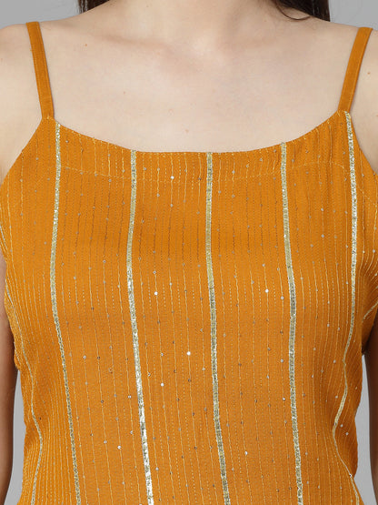 Embroidered & Embellished Rayon Straight Kurta Pant Dupatta Set (Pre-Order)