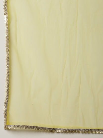 Printed & Embroidered Silk Blend Lehenga Dupatta With Blouse