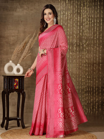 Digital Print Cotton Blend Saree (Pre-Order)
