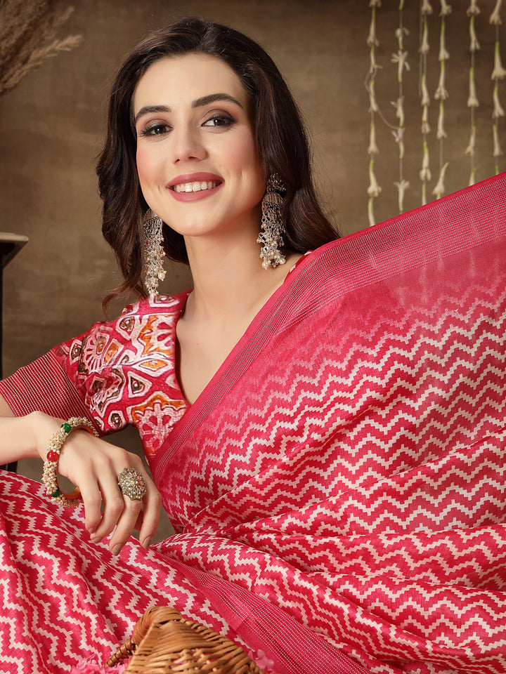 Digital Print Cotton Blend Saree