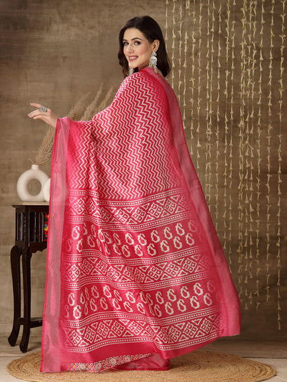 Digital Print Cotton Blend Saree (Pre-Order)