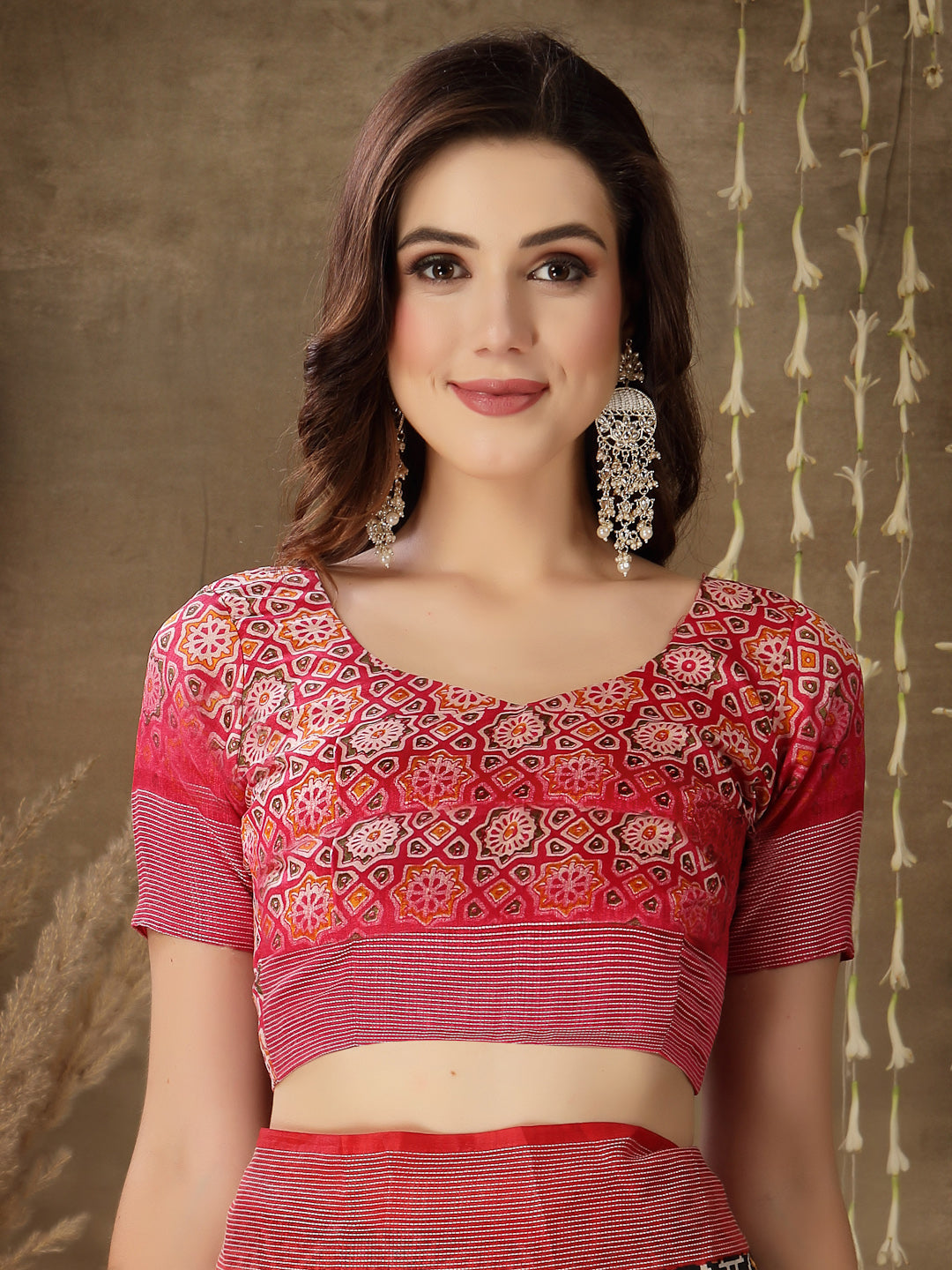 Digital Print Cotton Blend Saree (Pre-Order)