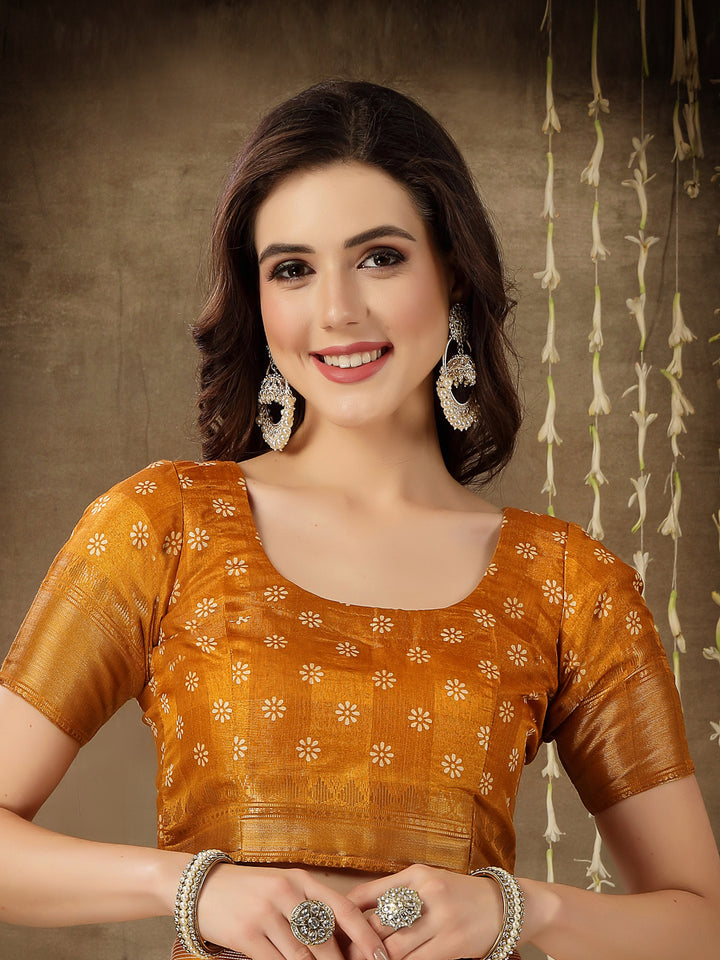 Paisley Print Cotton Blend Saree