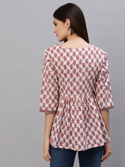 Floral Printed Cotton Top (Pre-Order)