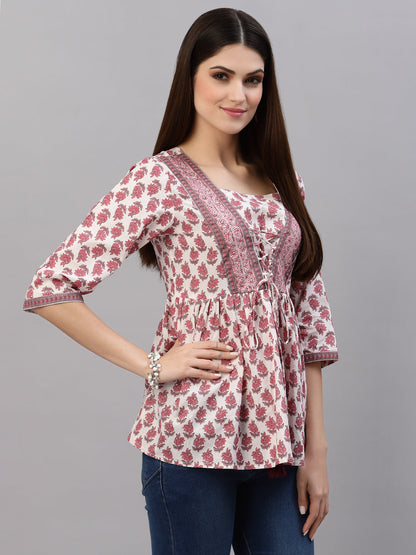 Floral Printed Cotton Top (Pre-Order)