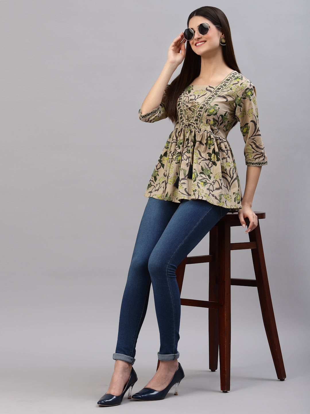 Floral Printed Cotton Top (Pre-Order)