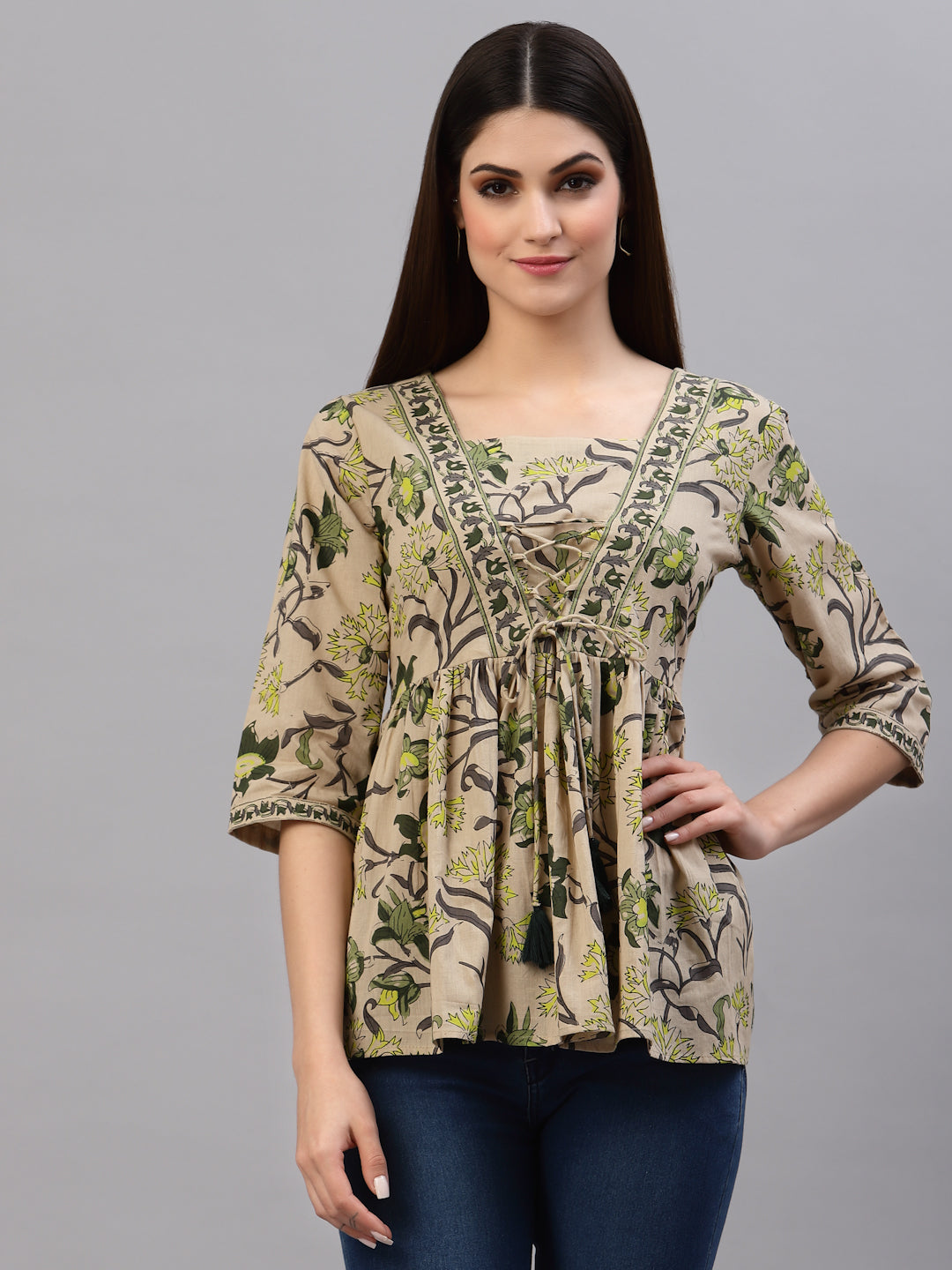 Floral Printed Cotton Top (Pre-Order)