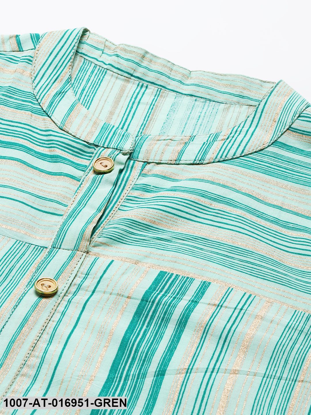 Striped Cotton Straight Kurta (Grey) (Pre-Order)