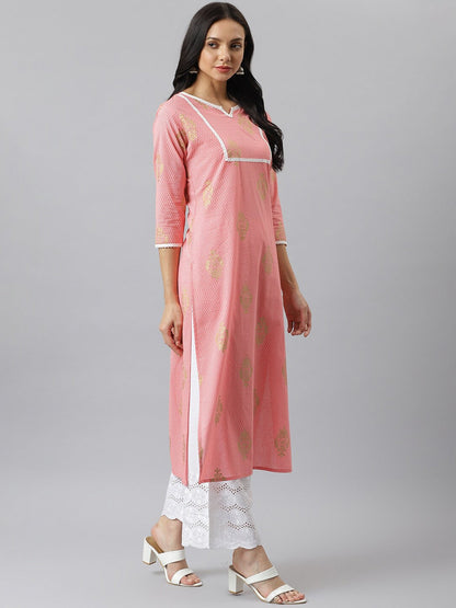 Khari Printed Cotton Straight Kurta (Pre-Order)