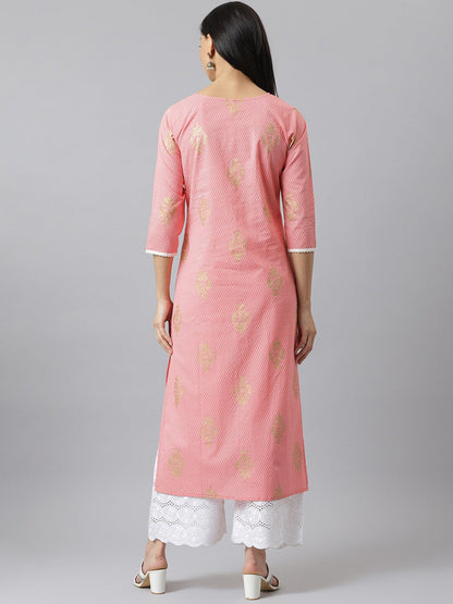 Khari Printed Cotton Straight Kurta (Pre-Order)