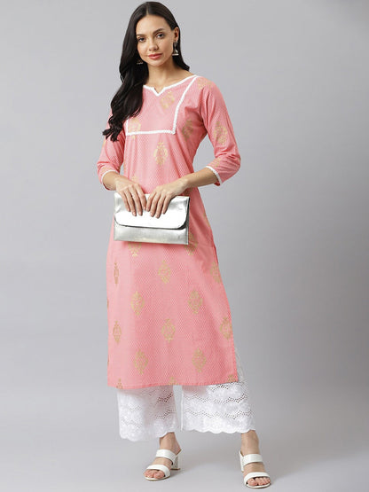 Khari Printed Cotton Straight Kurta (Pre-Order)