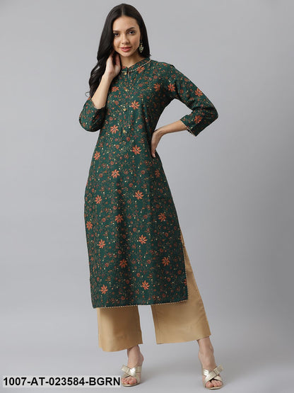 Kalamkari Printed Rayon Straight Kurta (Pre-Order)