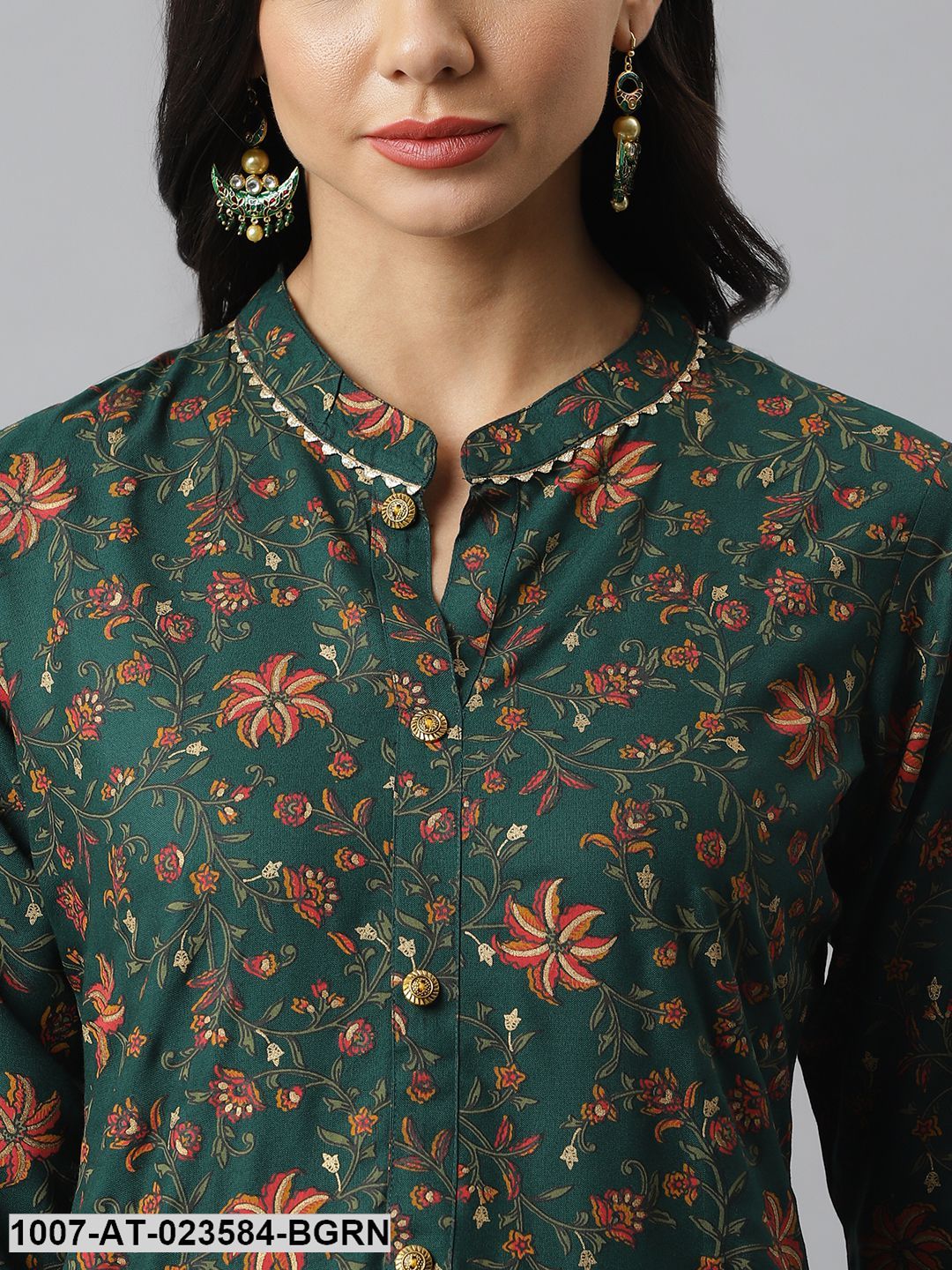Kalamkari Printed Rayon Straight Kurta (Pre-Order)