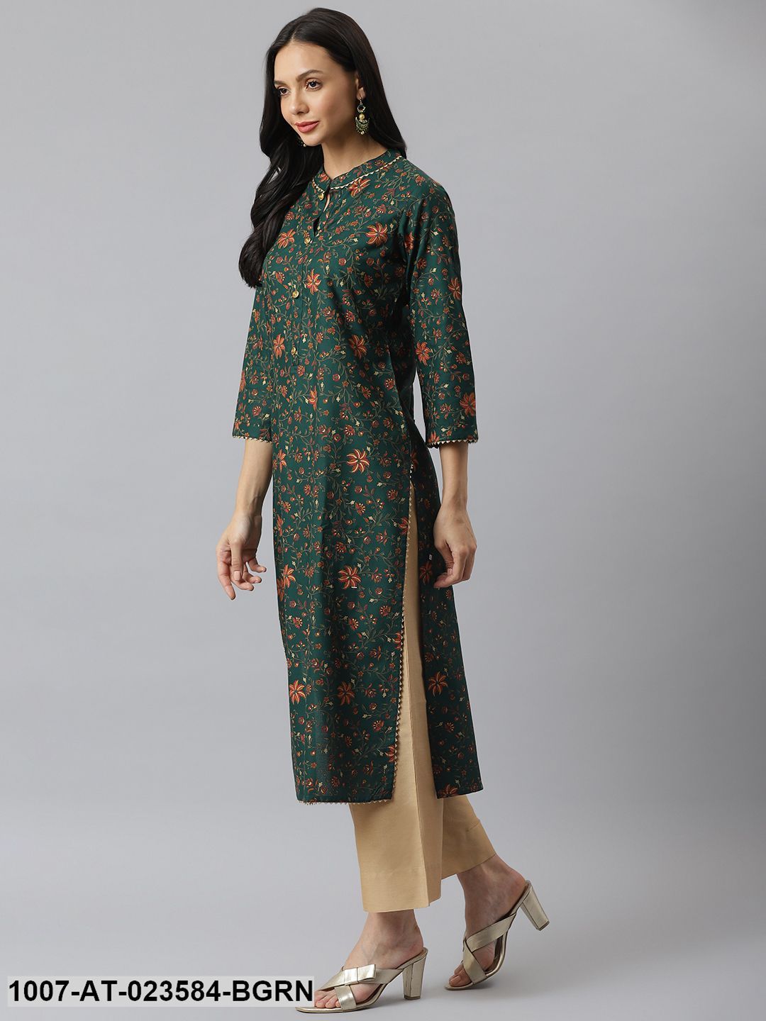 Kalamkari Printed Rayon Straight Kurta (Pre-Order)