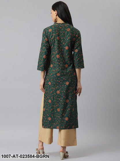 Kalamkari Printed Rayon Straight Kurta (Pre-Order)