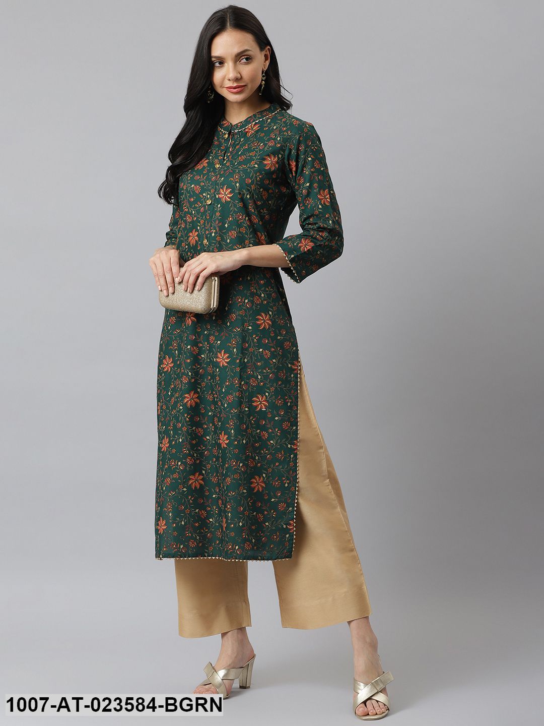 Kalamkari Printed Rayon Straight Kurta (Pre-Order)