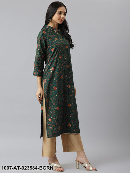 Kalamkari Printed Rayon Straight Kurta (Pre-Order)