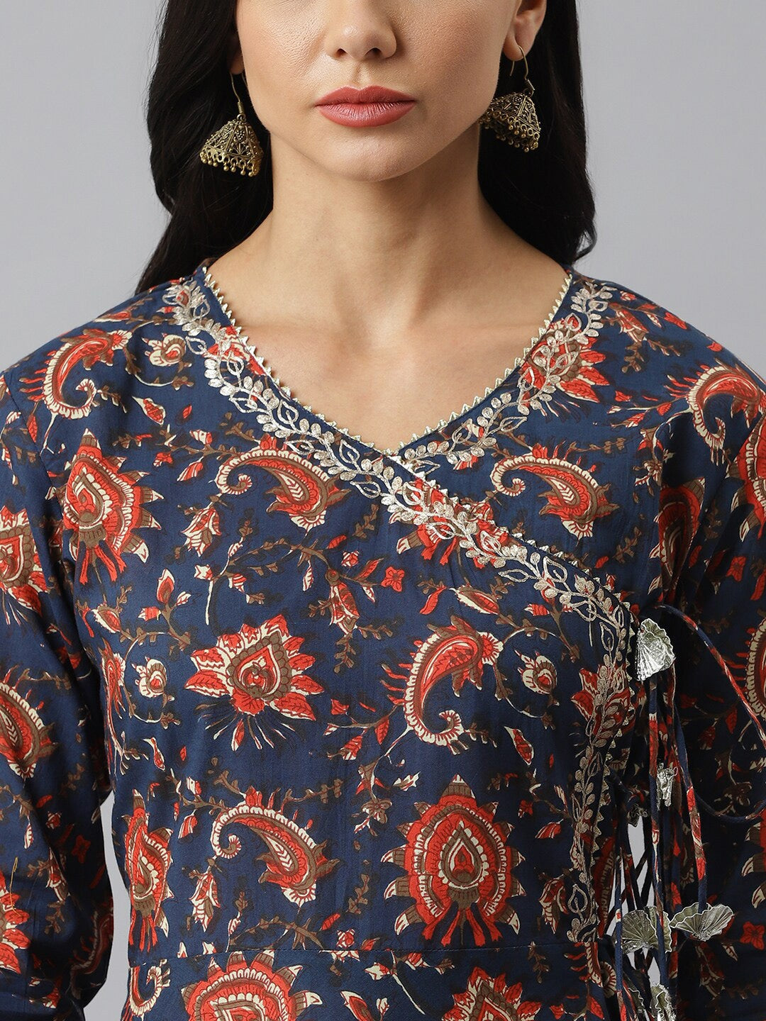Kalamkari Printed Cotton Anrkali Kurta (Pre-Order)