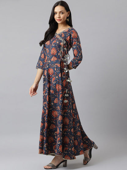 Kalamkari Printed Cotton Anrkali Kurta (Pre-Order)