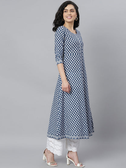 Printed Cotton Kurta with Dupatta (Pre-Order)