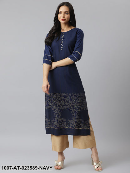 Printed Rayon Straight Kurta (Pre-Order)