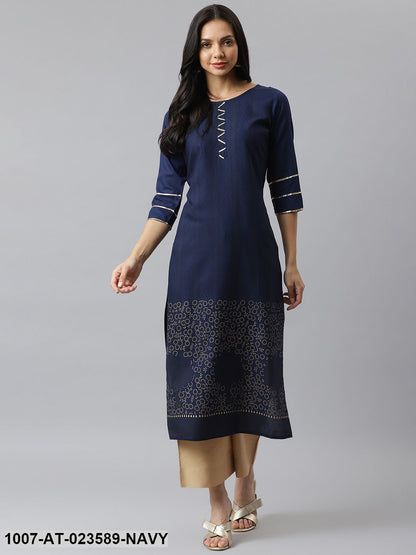 Printed Rayon Straight Kurta (Pre-Order)