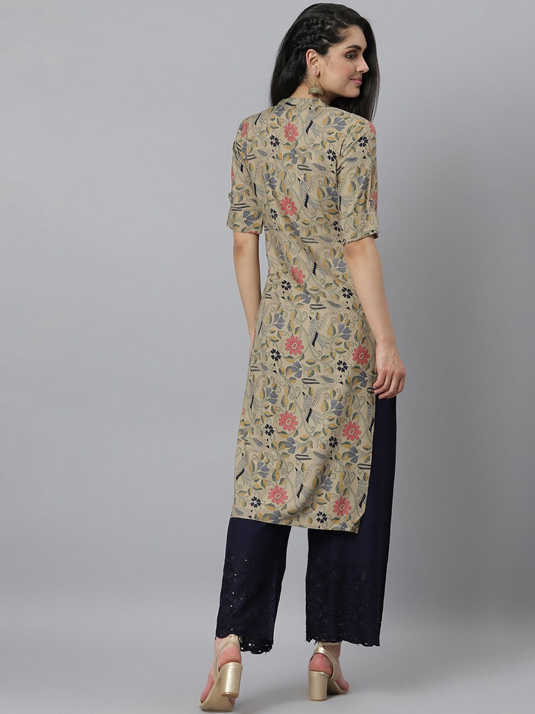 Women's Floral Printed Rayon A-Line Kurta (Pre-Order)