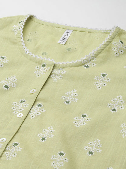 Women's Floral Printed Rayon Straight Kurta (Pre-Order)