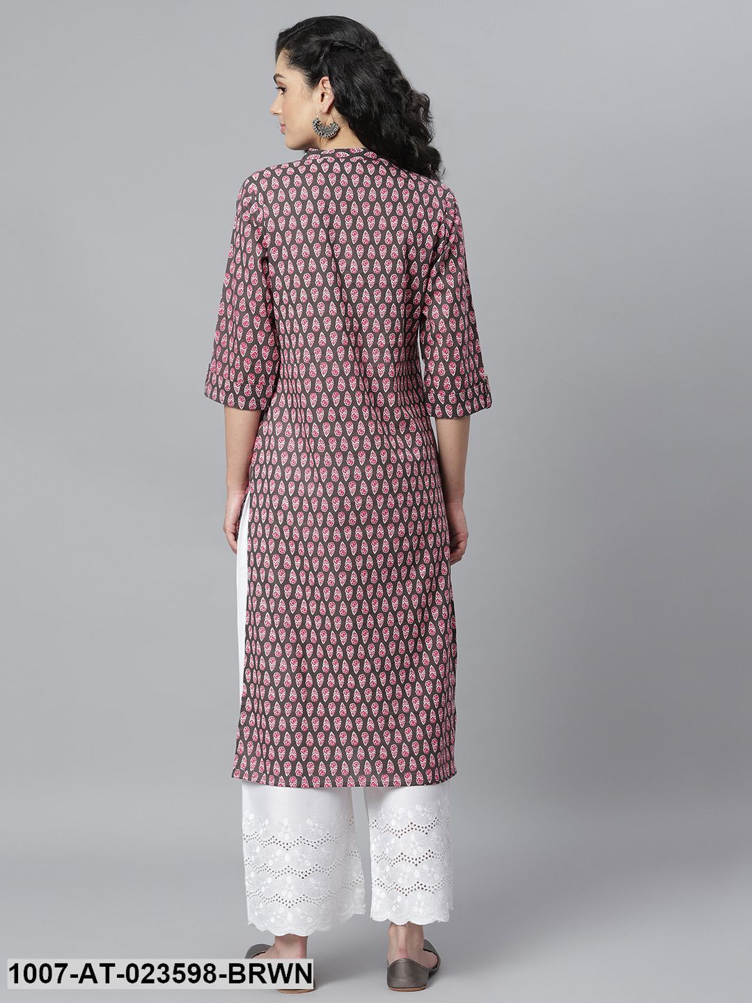Women's Printed Cotton Slub Straight Kurta (Pre-Order)