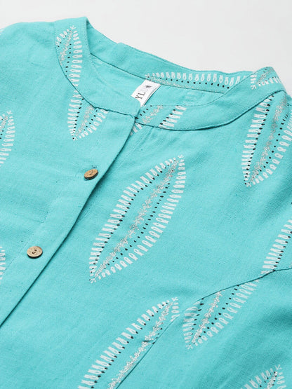 Printed Rayon A-Line Kurta