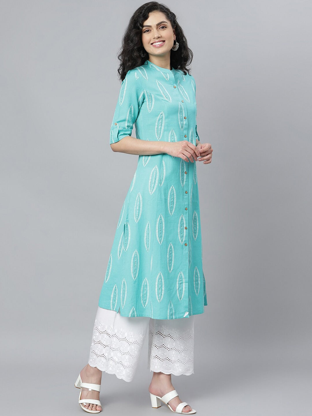 Printed Rayon A-Line Kurta