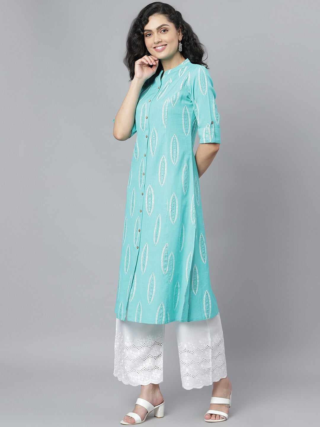 Printed Rayon A-Line Kurta