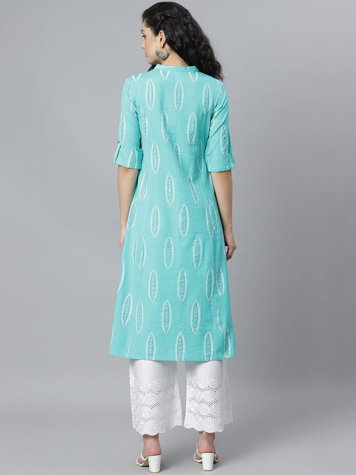 Printed Rayon A-Line Kurta
