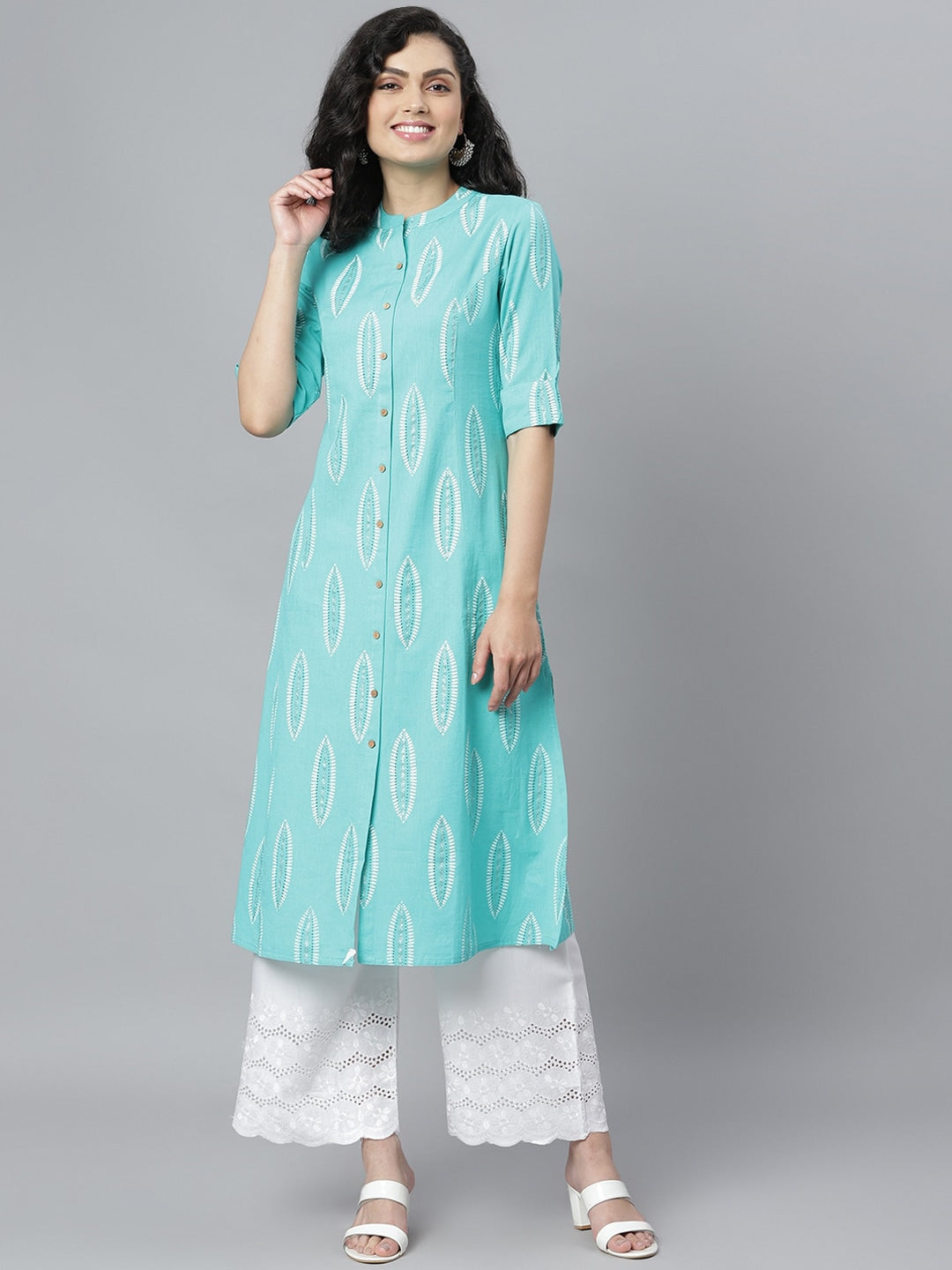 Printed Rayon A-Line Kurta