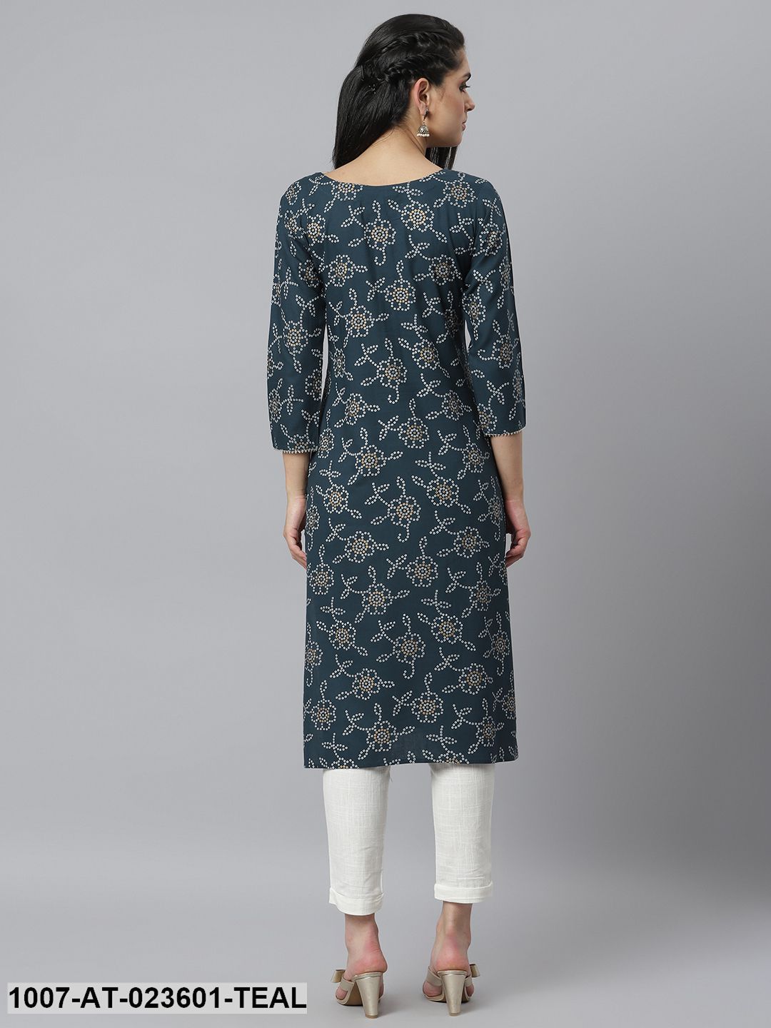 Women's Floral Printed Rayon Straight Kurta (Pre-Order)