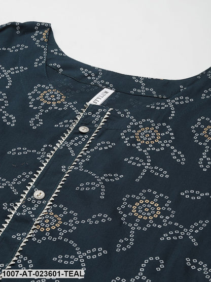 Women's Floral Printed Rayon Straight Kurta (Pre-Order)