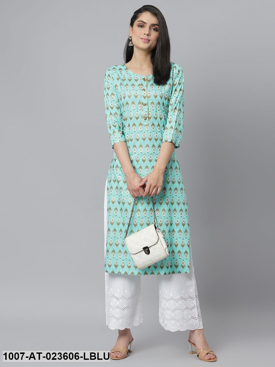 Women's Floral Printed Rayon Straight Kurta (Pre-Order)