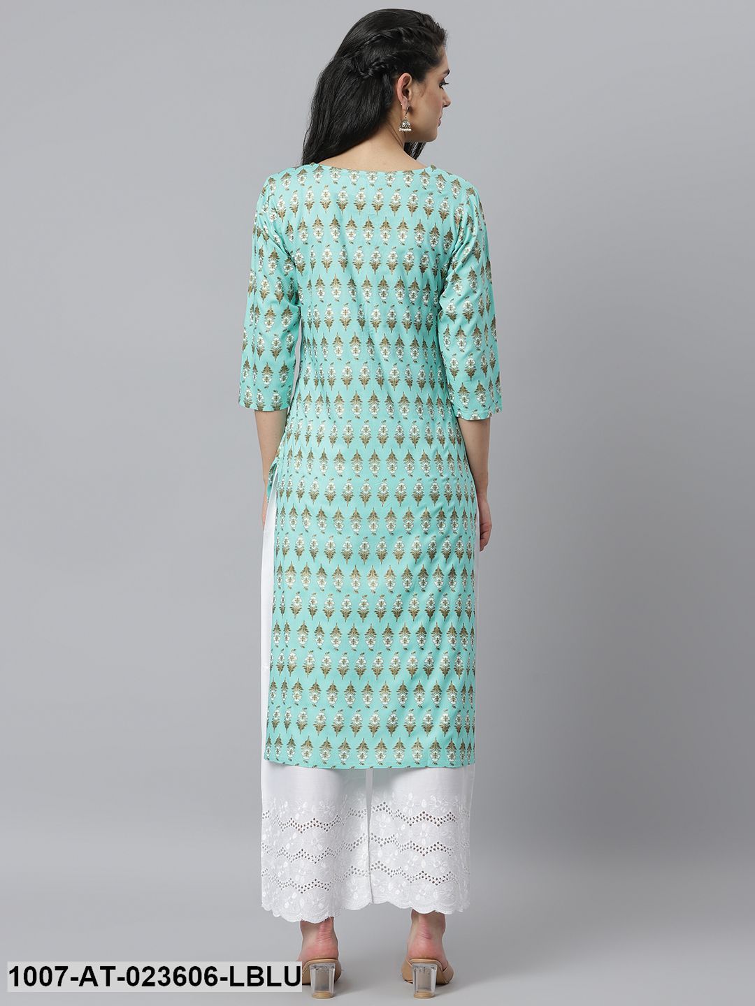 Women's Floral Printed Rayon Straight Kurta (Pre-Order)