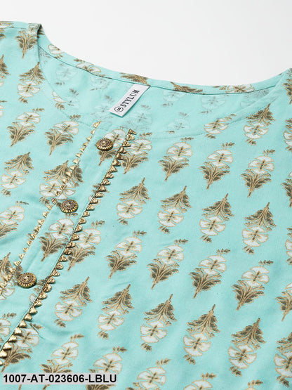 Women's Floral Printed Rayon Straight Kurta (Pre-Order)