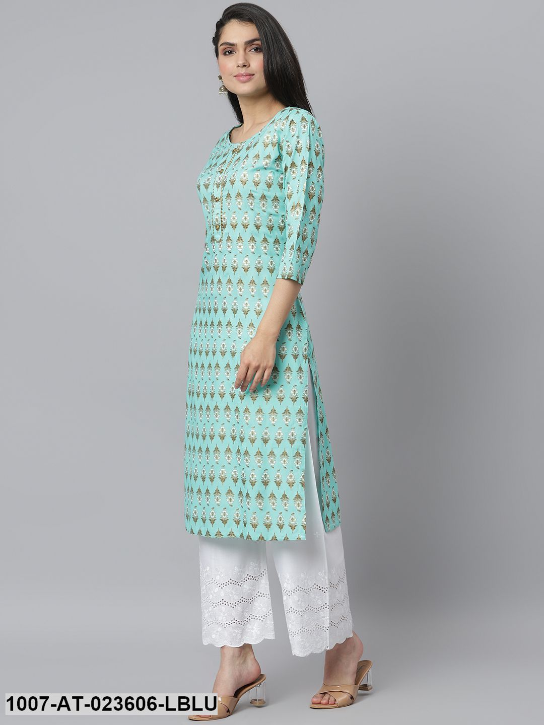 Women's Floral Printed Rayon Straight Kurta (Pre-Order)