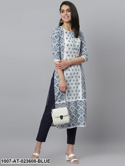 Women's Floral Printed Rayon Straight Kurta (Pre-Order)
