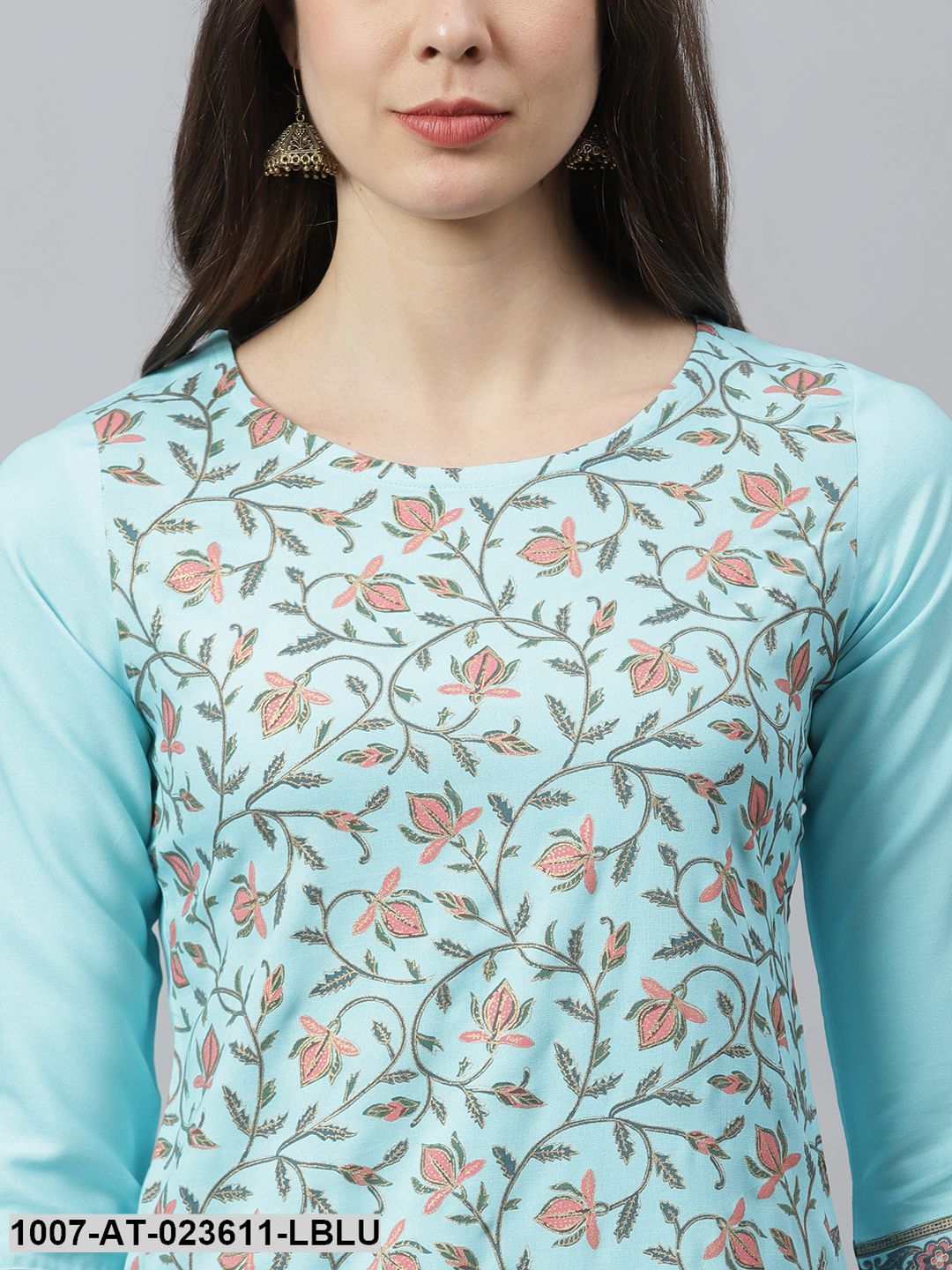 Women's Floral Printed Rayon Straight Kurta (Pre-Order)