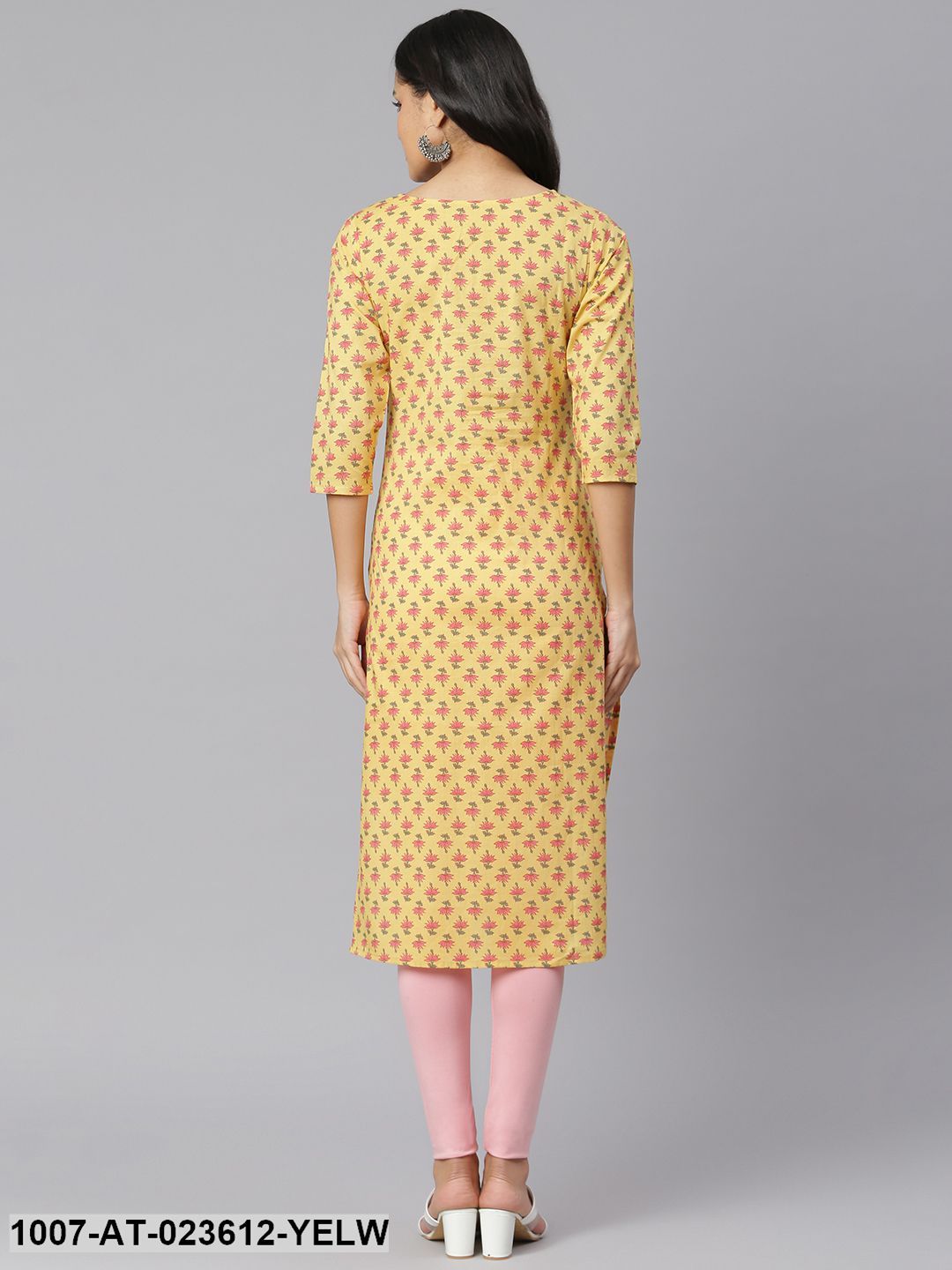 Women's Floral Printed Rayon Straight Kurta (Pre-Order)