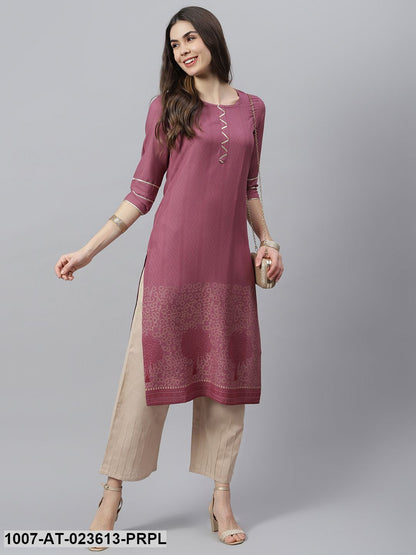 Women's Printed Rayon Straight Kurta (Pre-Order)