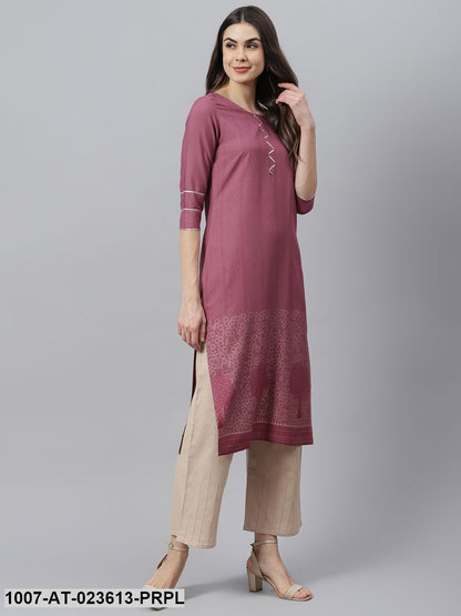 Women's Printed Rayon Straight Kurta (Pre-Order)