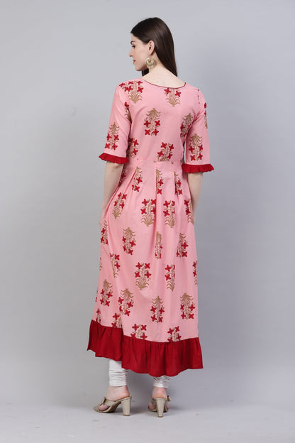 Women's Printed Cotton A-Line Kurta (Pre-Order)