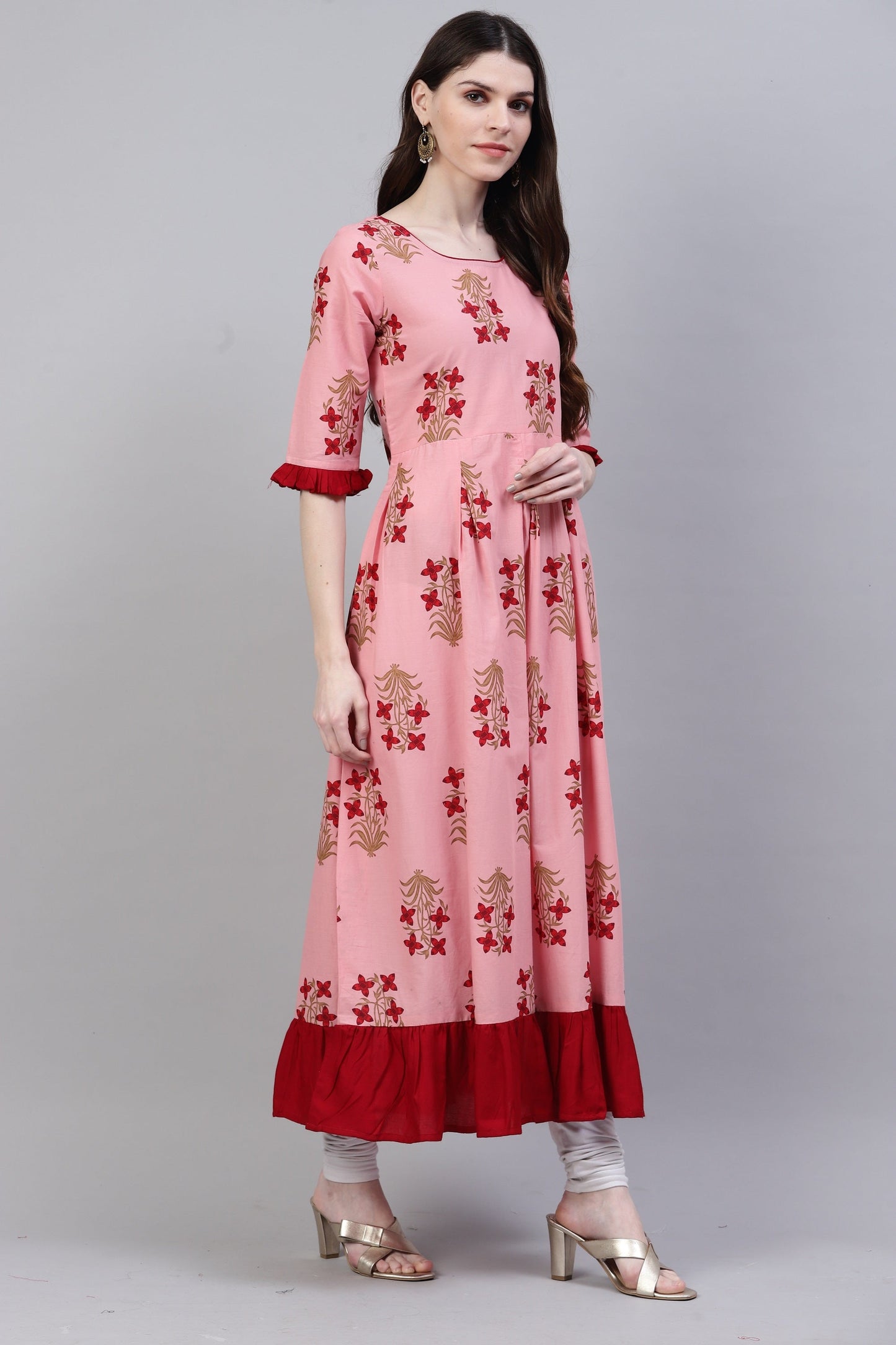 Women's Printed Cotton A-Line Kurta (Pre-Order)