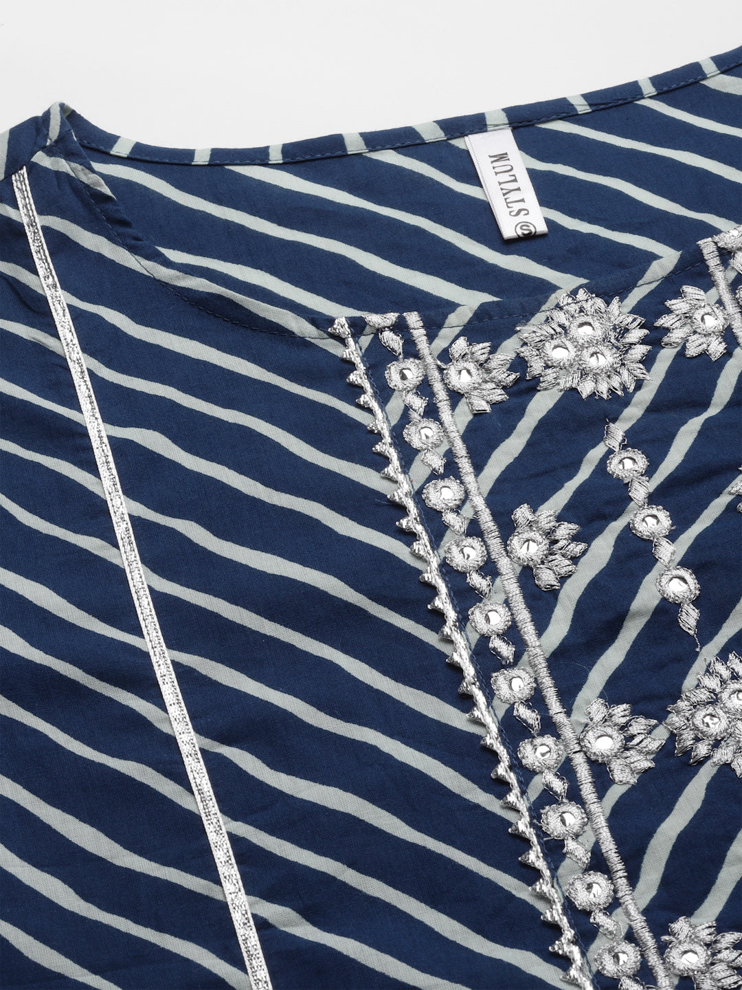 Lehariya Printed Cotton Straight Kurta (Pre-Order)